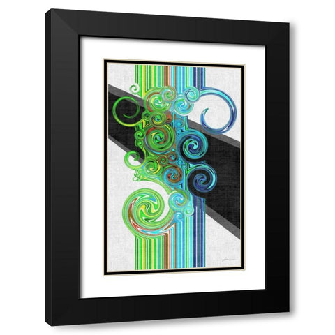 Twirl I Black Modern Wood Framed Art Print with Double Matting by Burghardt, James