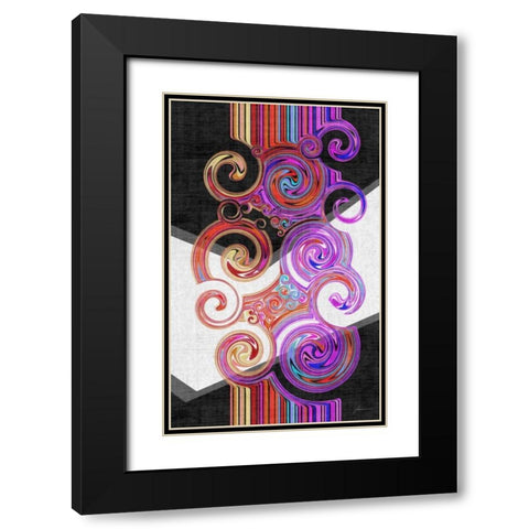 Twirl II Black Modern Wood Framed Art Print with Double Matting by Burghardt, James
