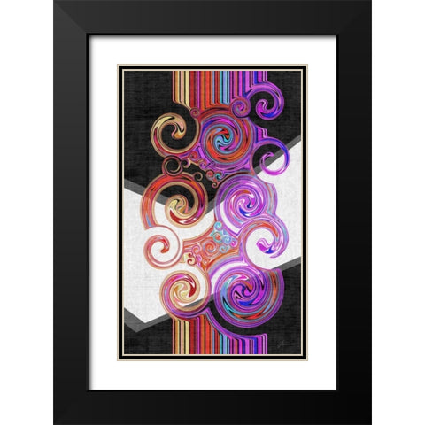 Twirl II Black Modern Wood Framed Art Print with Double Matting by Burghardt, James