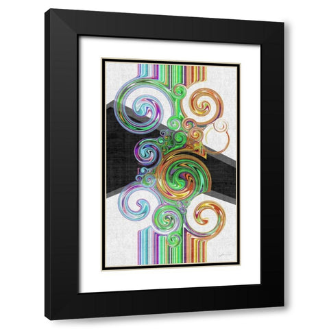 Twirl III Black Modern Wood Framed Art Print with Double Matting by Burghardt, James