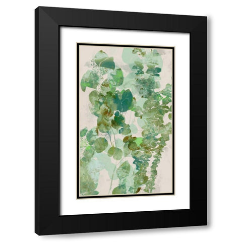 Watercolor Eucalyptus II Black Modern Wood Framed Art Print with Double Matting by Goldberger, Jennifer