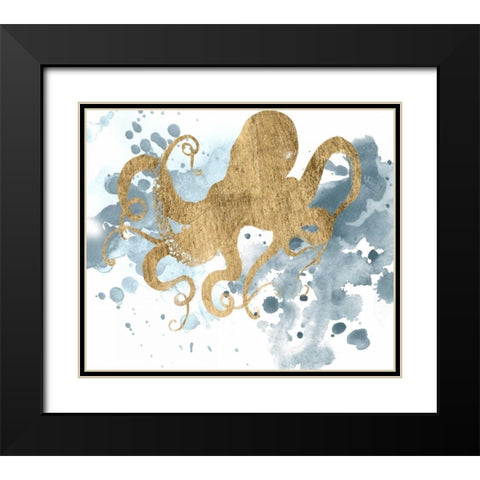 Gilded Splash II Black Modern Wood Framed Art Print with Double Matting by Popp, Grace
