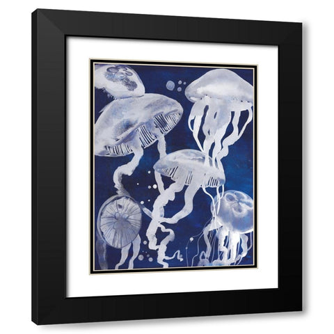 Custom Swarm II Black Modern Wood Framed Art Print with Double Matting by Popp, Grace