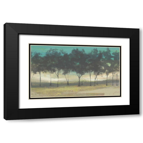 Soft Grove II Black Modern Wood Framed Art Print with Double Matting by Goldberger, Jennifer