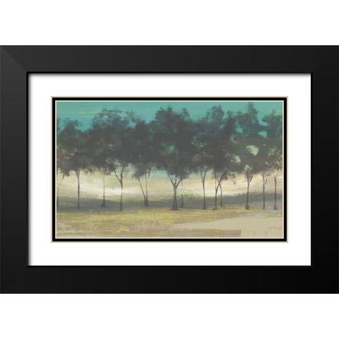 Soft Grove II Black Modern Wood Framed Art Print with Double Matting by Goldberger, Jennifer