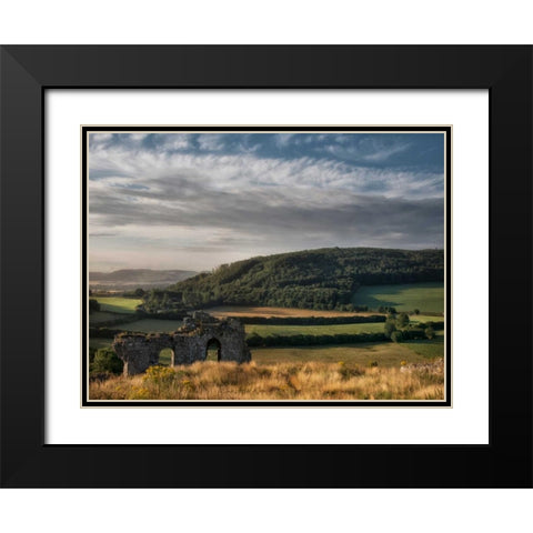 Ireland Ruins Black Modern Wood Framed Art Print with Double Matting by Burchett, P.H.