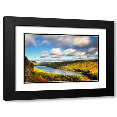 Lake of the Clouds Black Modern Wood Framed Art Print with Double Matting by Burchett, P.H.
