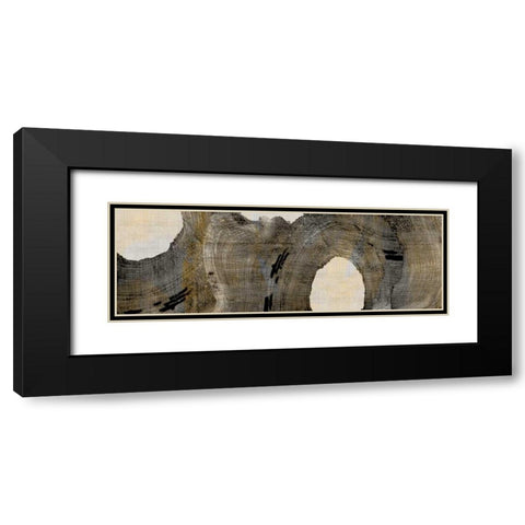 Cedar Round I Black Modern Wood Framed Art Print with Double Matting by Butler, John