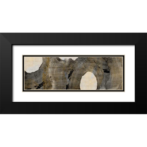 Cedar Round I Black Modern Wood Framed Art Print with Double Matting by Butler, John