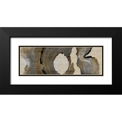 Cedar Round II Black Modern Wood Framed Art Print with Double Matting by Butler, John