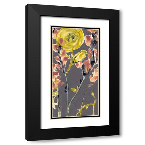 Anemone and Coral II Black Modern Wood Framed Art Print with Double Matting by Goldberger, Jennifer