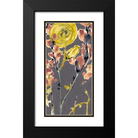 Anemone and Coral II Black Modern Wood Framed Art Print with Double Matting by Goldberger, Jennifer