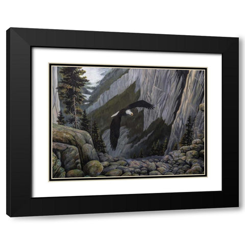 Soaring High I Black Modern Wood Framed Art Print with Double Matting by Lynnsy, B.