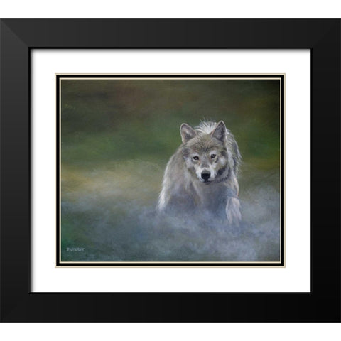 Misty Wild I Black Modern Wood Framed Art Print with Double Matting by Lynnsy, B.