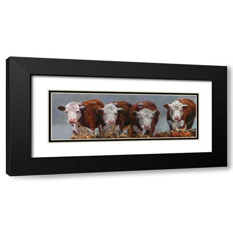 The Diners Club Black Modern Wood Framed Art Print with Double Matting by Hawley, Carolyne