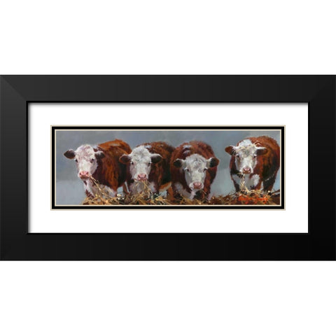 The Diners Club Black Modern Wood Framed Art Print with Double Matting by Hawley, Carolyne