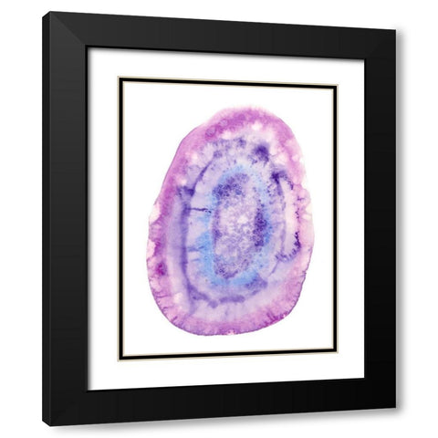Radiant Geode I Black Modern Wood Framed Art Print with Double Matting by McCavitt, Naomi