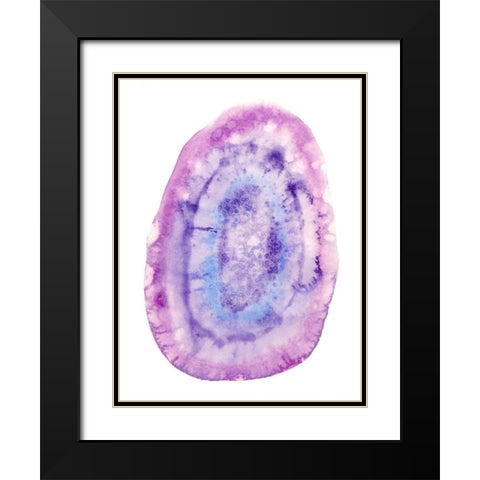 Radiant Geode I Black Modern Wood Framed Art Print with Double Matting by McCavitt, Naomi