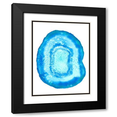 Radiant Geode III Black Modern Wood Framed Art Print with Double Matting by McCavitt, Naomi