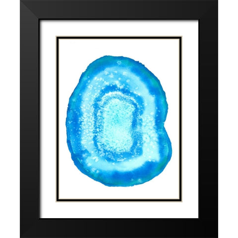 Radiant Geode III Black Modern Wood Framed Art Print with Double Matting by McCavitt, Naomi