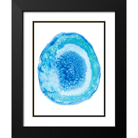 Radiant Geode IV Black Modern Wood Framed Art Print with Double Matting by McCavitt, Naomi