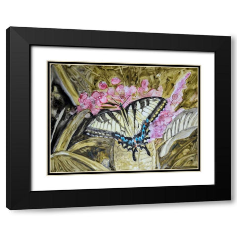 Butterfly in Nature II Black Modern Wood Framed Art Print with Double Matting by Lynnsy, B.