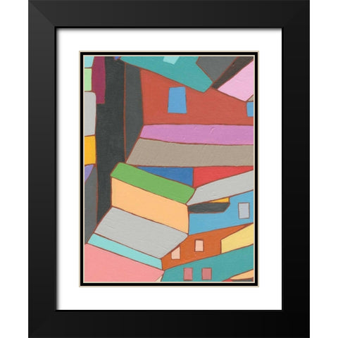 Rooftops in Color VI Black Modern Wood Framed Art Print with Double Matting by Galapon, Nikki