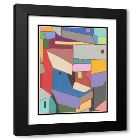 Rooftops in Color X Black Modern Wood Framed Art Print with Double Matting by Galapon, Nikki