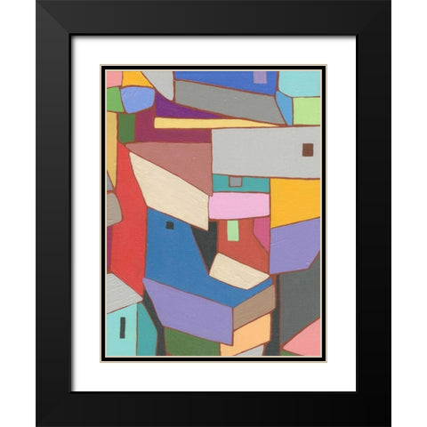Rooftops in Color X Black Modern Wood Framed Art Print with Double Matting by Galapon, Nikki