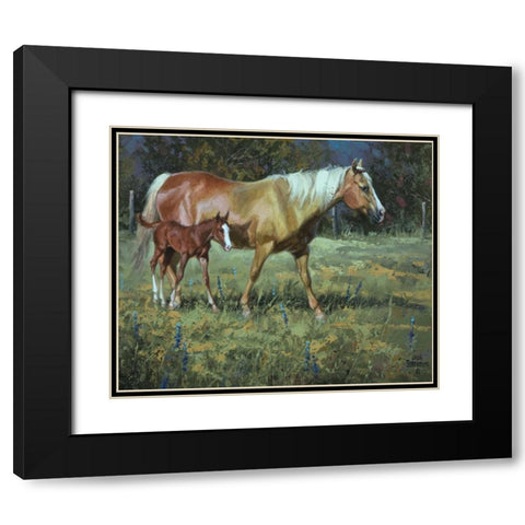 Field of Dreams Black Modern Wood Framed Art Print with Double Matting by Sorenson, Jack