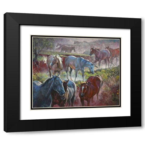 Greener Pastures Black Modern Wood Framed Art Print with Double Matting by Sorenson, Jack