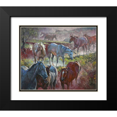 Greener Pastures Black Modern Wood Framed Art Print with Double Matting by Sorenson, Jack
