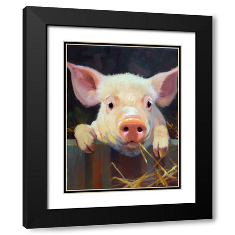 Farm Club I Black Modern Wood Framed Art Print with Double Matting by Hawley, Carolyne
