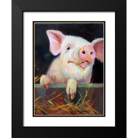 Farm Club II Black Modern Wood Framed Art Print with Double Matting by Hawley, Carolyne