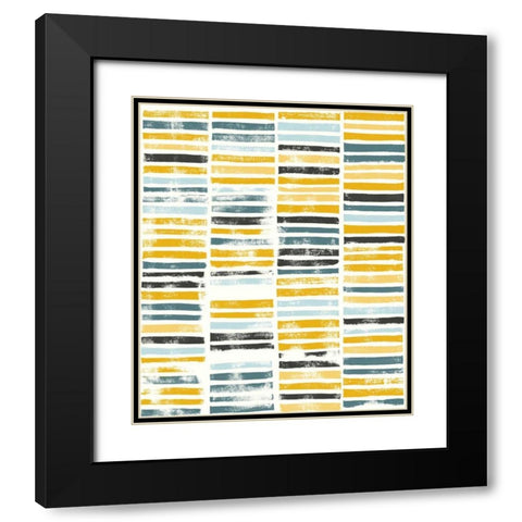 Saffron Block Print II Black Modern Wood Framed Art Print with Double Matting by Popp, Grace