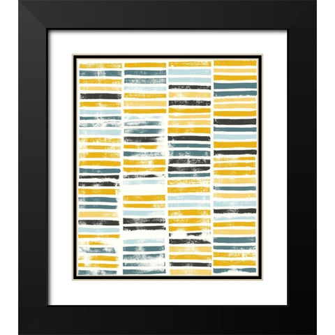Saffron Block Print II Black Modern Wood Framed Art Print with Double Matting by Popp, Grace