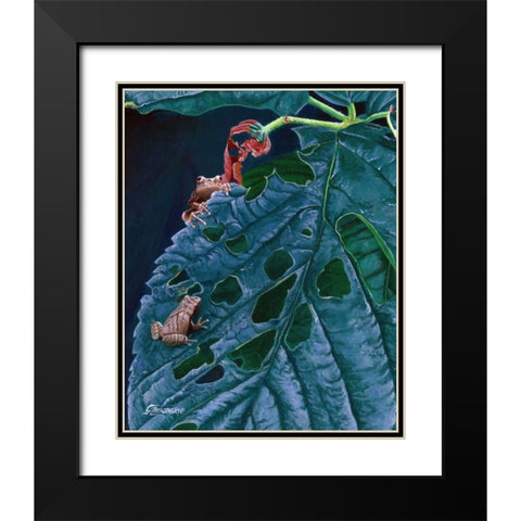 Spring Peepers I Black Modern Wood Framed Art Print with Double Matting by Szatkowski, Fred