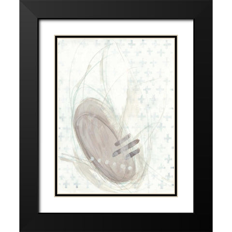 Pattern Logic II Black Modern Wood Framed Art Print with Double Matting by Vess, June Erica