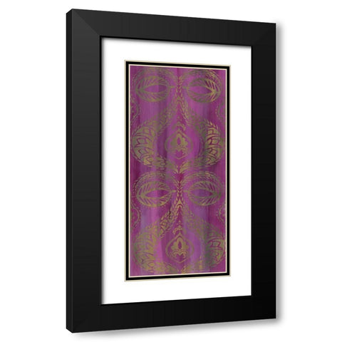 Purple Arabesque I Black Modern Wood Framed Art Print with Double Matting by Zarris, Chariklia