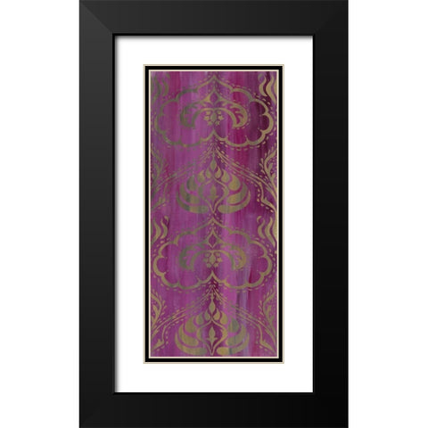 Purple Arabesque II Black Modern Wood Framed Art Print with Double Matting by Zarris, Chariklia