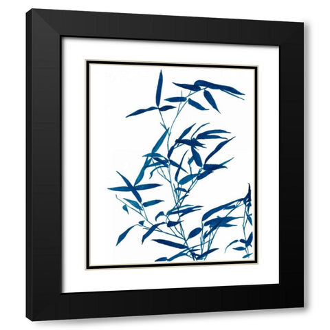 Indigo Botanica I Black Modern Wood Framed Art Print with Double Matting by McCavitt, Naomi