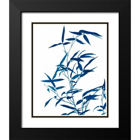 Indigo Botanica I Black Modern Wood Framed Art Print with Double Matting by McCavitt, Naomi
