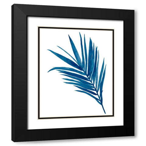 Indigo Botanica III Black Modern Wood Framed Art Print with Double Matting by McCavitt, Naomi