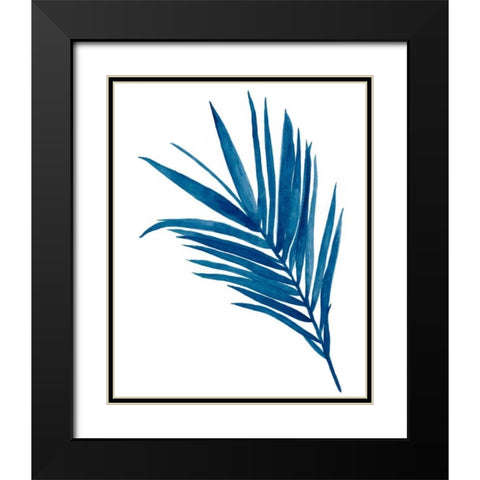 Indigo Botanica III Black Modern Wood Framed Art Print with Double Matting by McCavitt, Naomi