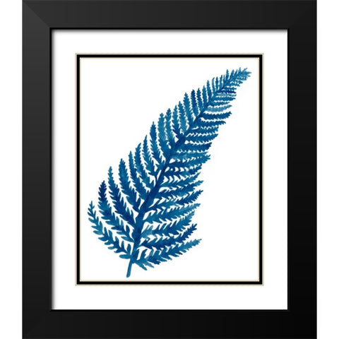 Indigo Botanica IV Black Modern Wood Framed Art Print with Double Matting by McCavitt, Naomi