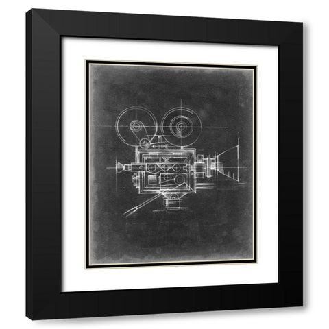 Camera Blueprints II Black Modern Wood Framed Art Print with Double Matting by Harper, Ethan