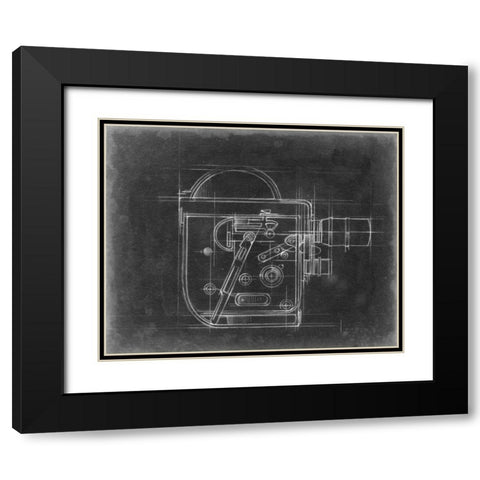 Camera Blueprints III Black Modern Wood Framed Art Print with Double Matting by Harper, Ethan