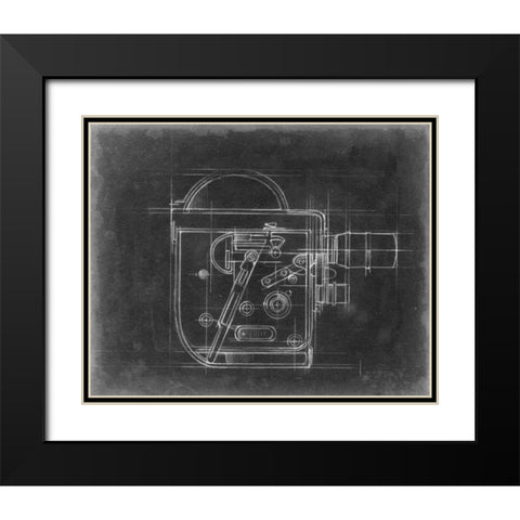 Camera Blueprints III Black Modern Wood Framed Art Print with Double Matting by Harper, Ethan