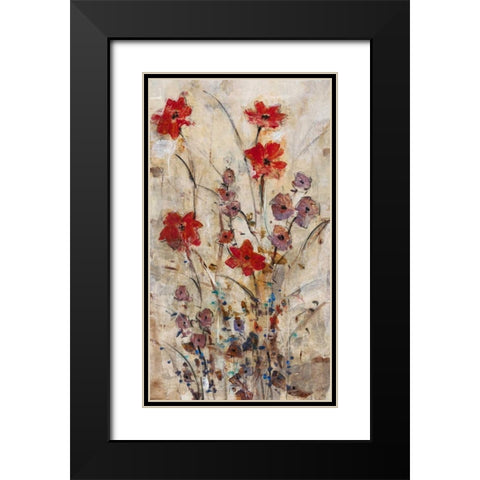 Floral Wash I Black Modern Wood Framed Art Print with Double Matting by OToole, Tim