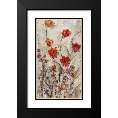 Floral Wash II Black Modern Wood Framed Art Print with Double Matting by OToole, Tim